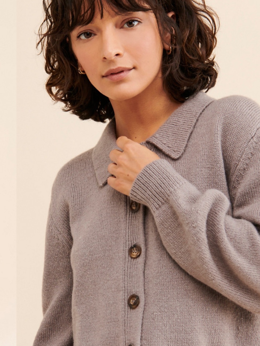 LINE & DOT Ellie Cardigan Button‎ Front Collared - Picture 3 of 10